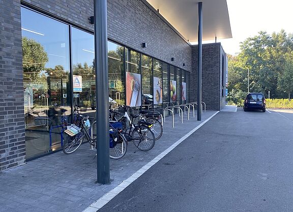 Fahrradständer bei Aldi in Bockum-Hövel